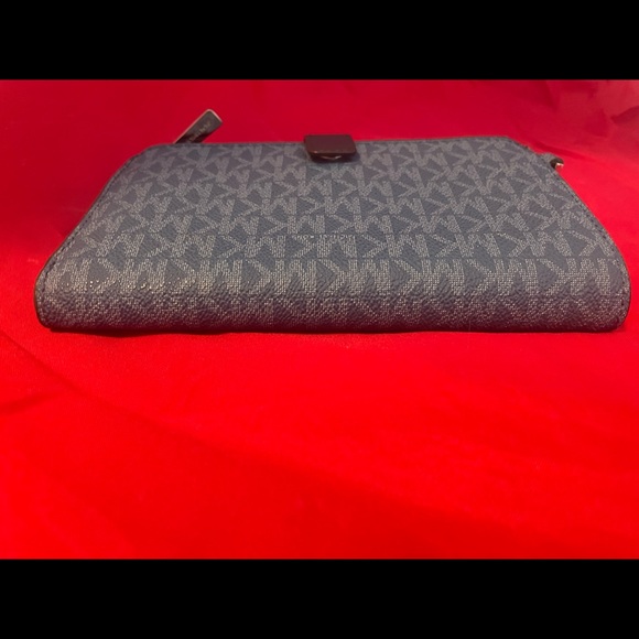 Michael Kors Blue Monogram Wallet - Picture 9 of 11